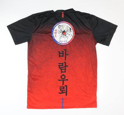 Sublim Art Men's Red Black Graphic Print Jersey T-Shirt