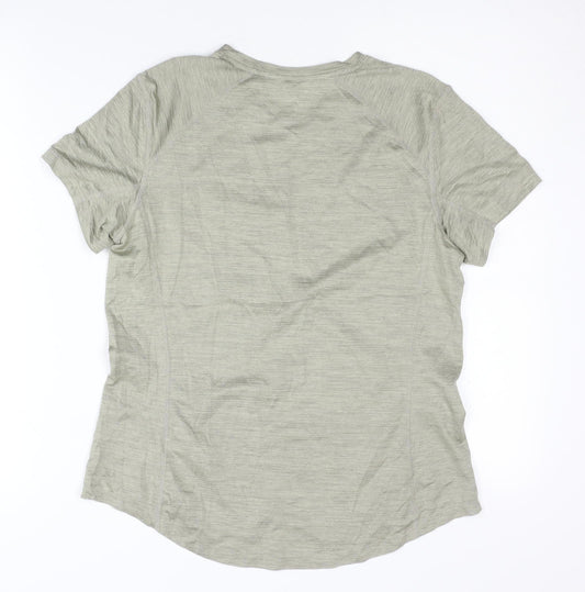 H&M Women's Grey Gym T-Shirt Size 12 Crew Neck Activewear