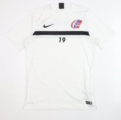 Nike Men's White Football Jersey T-Shirt M