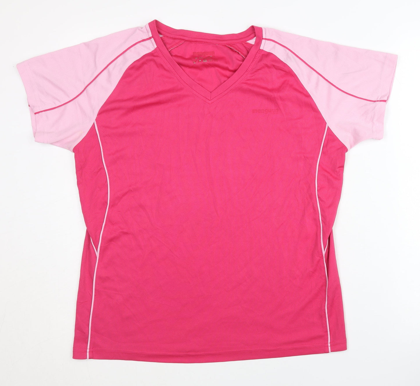 Women's Pink V-Neck Athletic T-Shirt