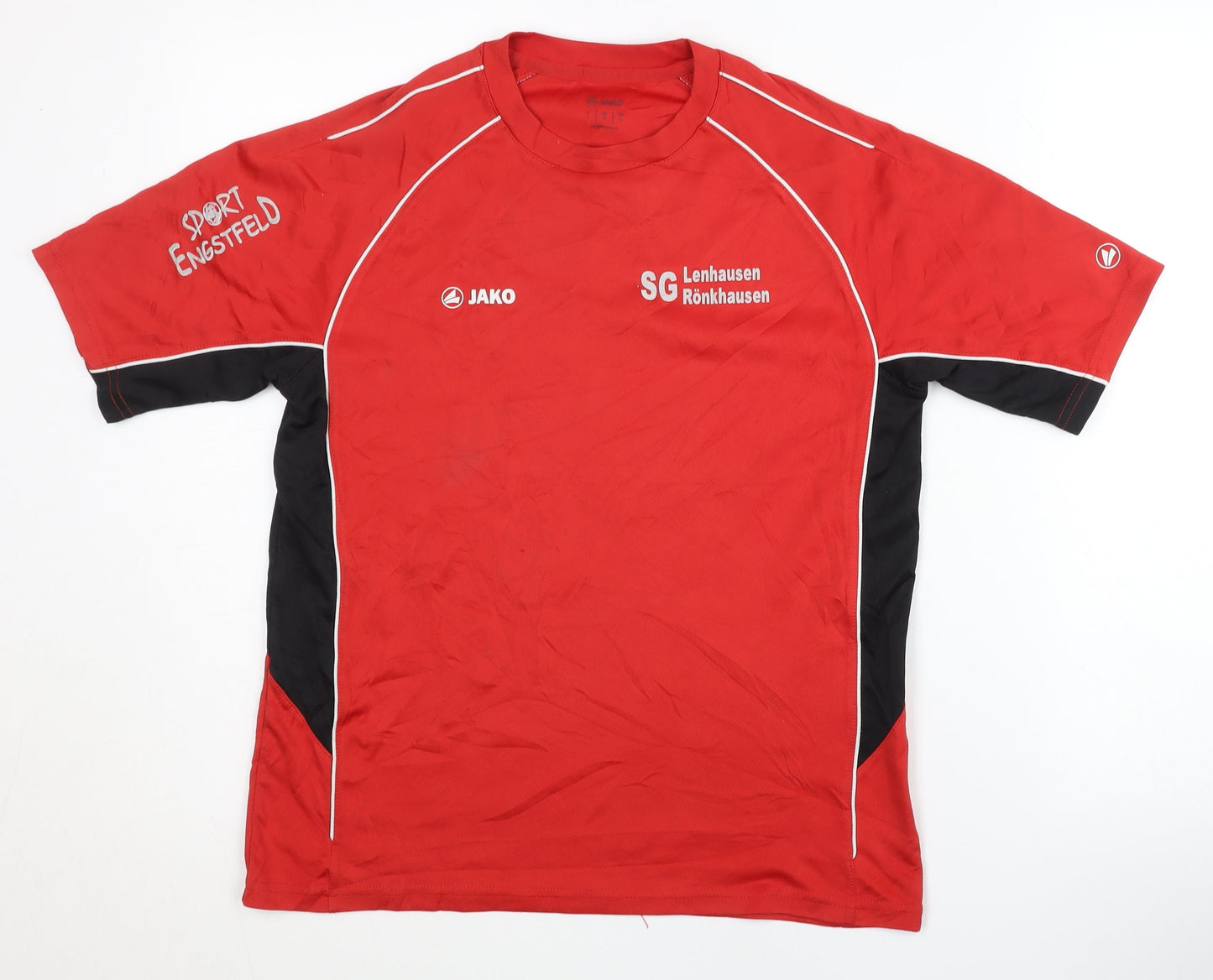 Jako Men's Red Football Jersey T-Shirt, Size M