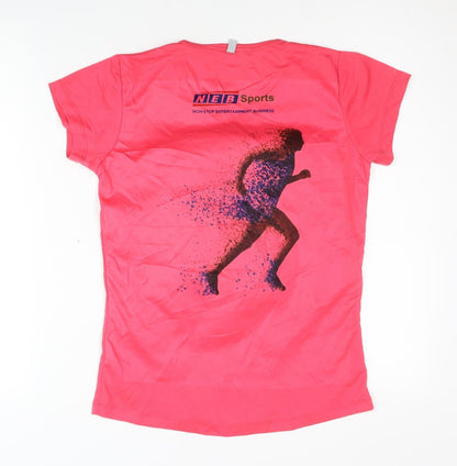 T10 Sports Women's Pink Running T-Shirt, Medium