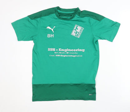 Puma Boys Green Football Jersey T-Shirt XL