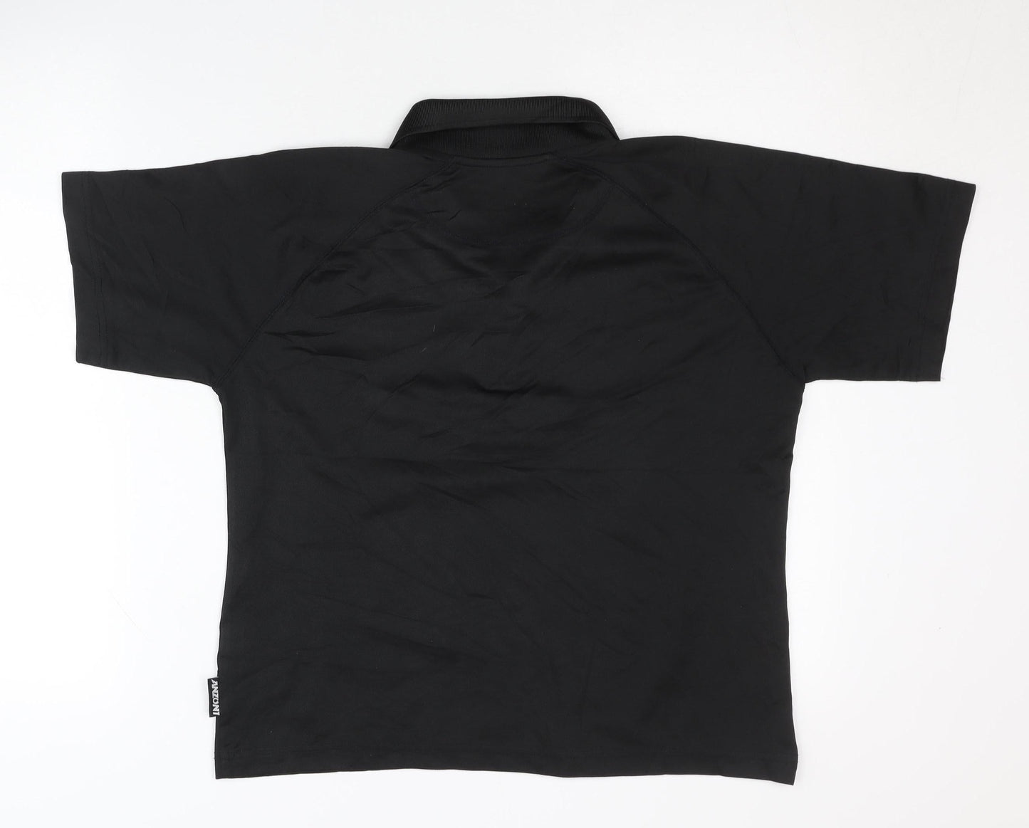 ANZON7 Unisex Black Polo Shirt, Regular Fit, Lightweight