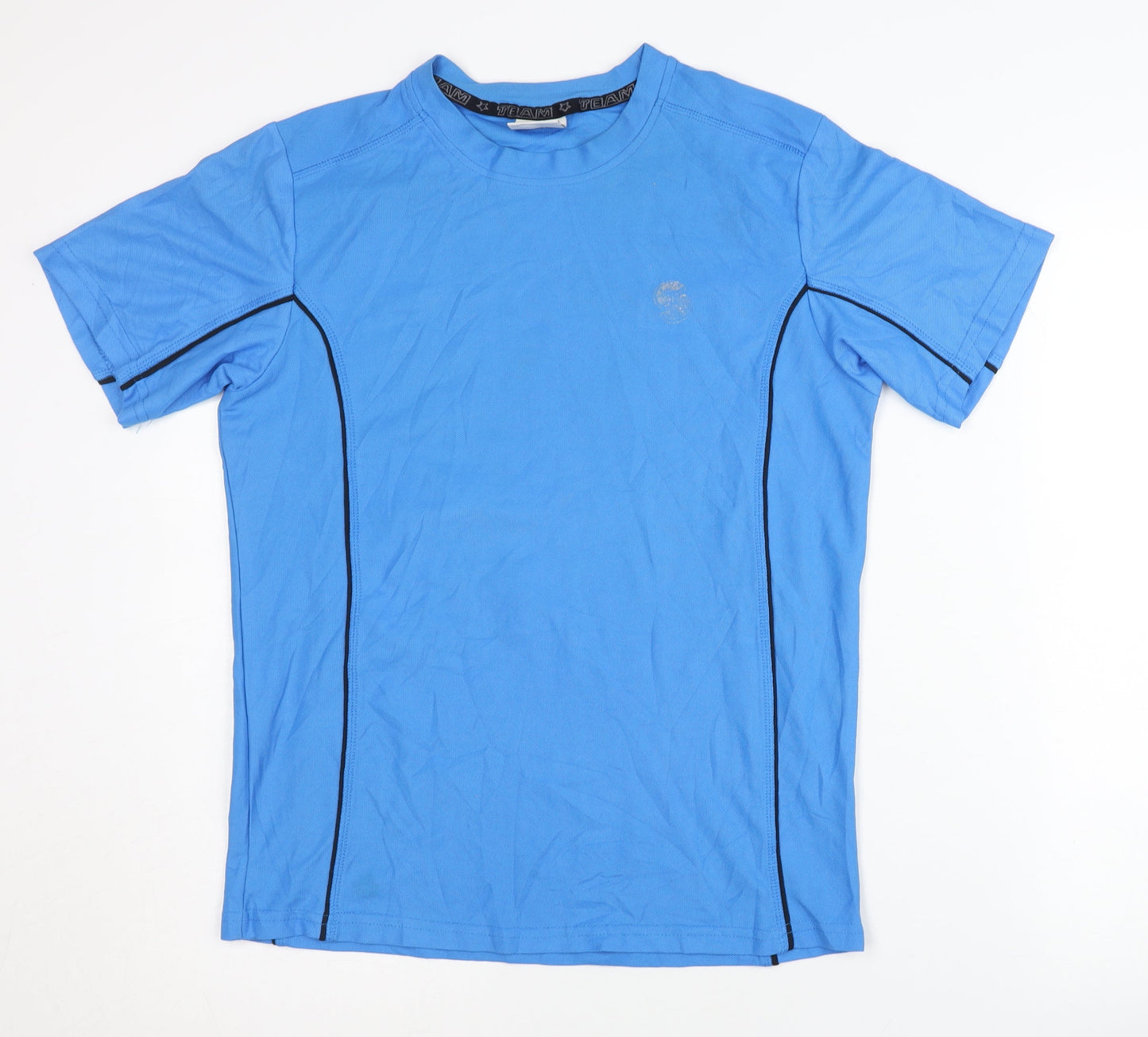 Pocopiano Boys Blue Crew Neck T-Shirt Size 12 Years
