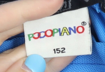 Pocopiano Boys Blue Crew Neck T-Shirt Size 12 Years