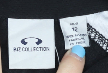 Biz Collection Unisex Kids Black Polo Shirt - Size 12 Years