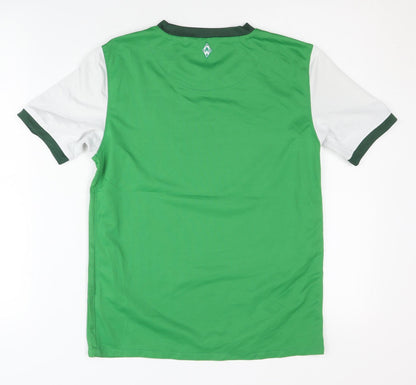 Nike Boys Green Football Jersey L Short Sleeve