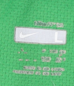 Nike Boys Green Football Jersey L Short Sleeve