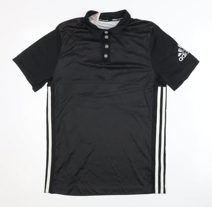 Adidas Boys Black Polo Shirt, 13-14 Years, Sports Style