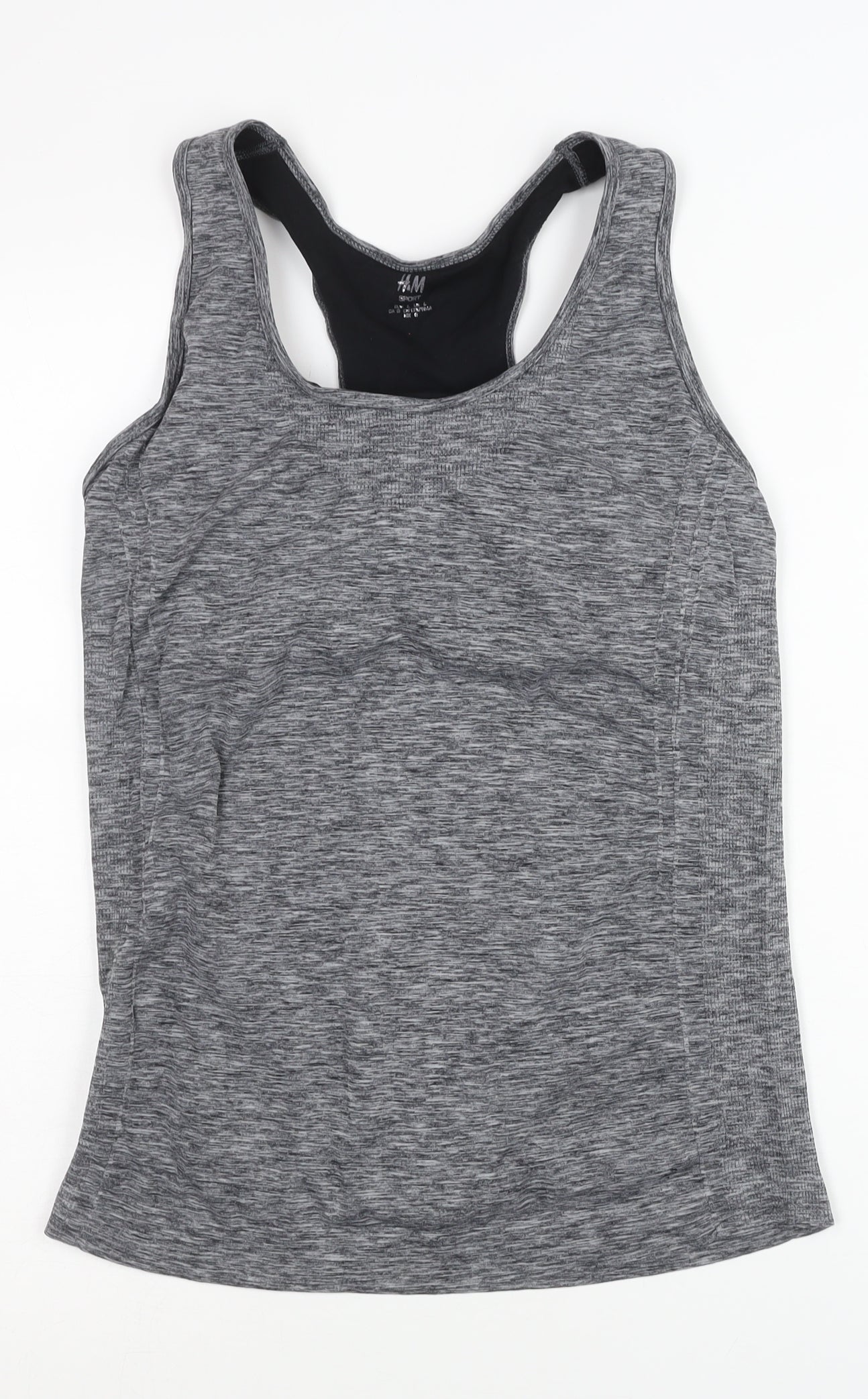 H&M Women's Grey Racerback Tank Top Size 16