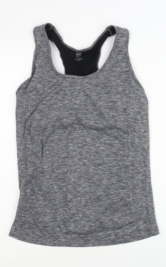 H&M Women's Grey Racerback Tank Top Size 16