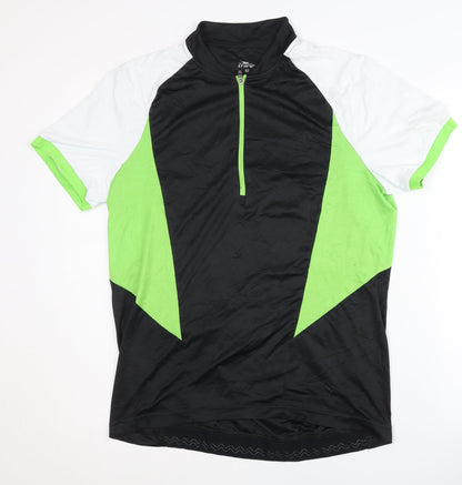 Crane Men's Black Cycling Jersey 2XL, Polyester