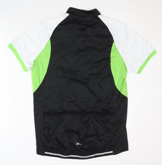Crane Men's Black Cycling Jersey 2XL, Polyester