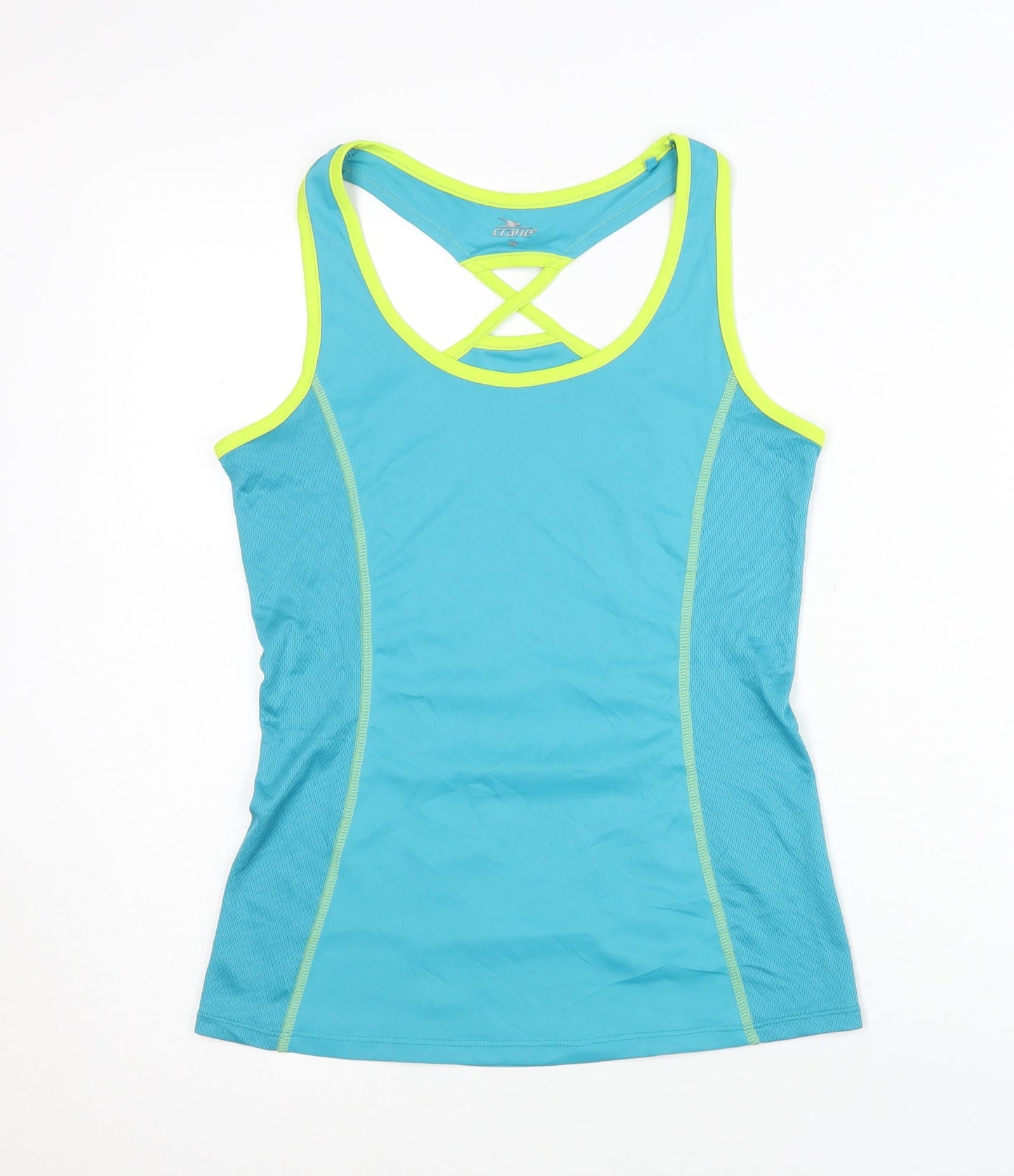 Crane Women's Blue Gym Racerback Tank, Size 10