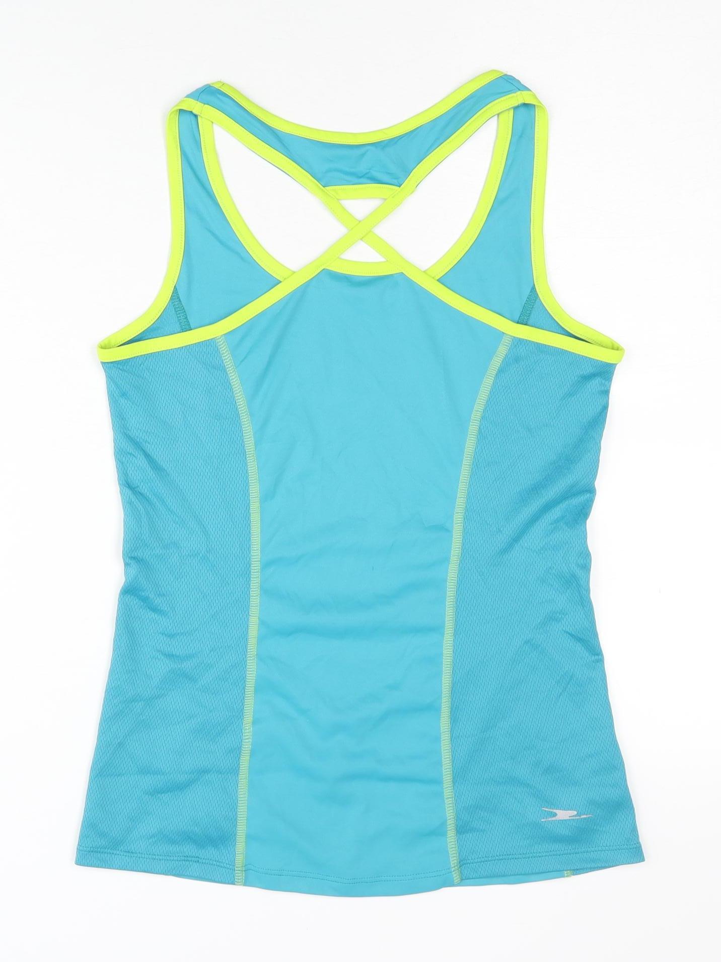 Crane Women's Blue Gym Racerback Tank, Size 10