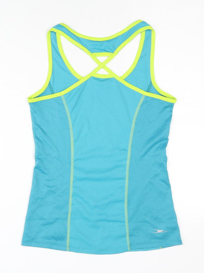 Crane Women's Blue Gym Racerback Tank, Size 10