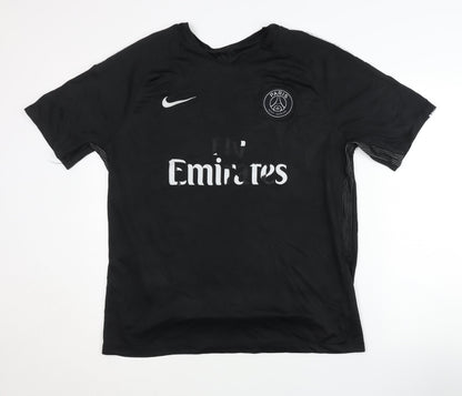 Nike PSG Black XL Short Sleeve Shirt for Adults