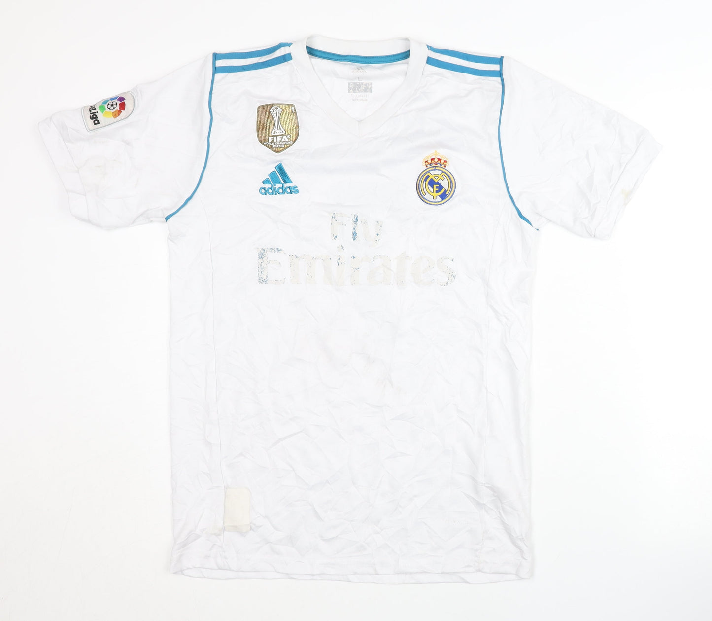 Adidas Real Madrid Ronaldo 7 Home Shirt, White, L, Adults