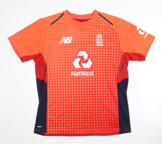 New Balance Adult Orange L Short Sleeve Away Shirt