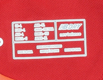 New Balance Adult Orange L Short Sleeve Away Shirt