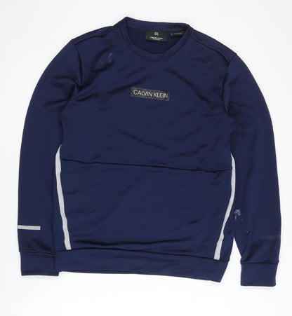 Mens UK Size S Calvin Klein Blue Pullover Sweatshirt