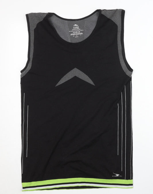 Crane Men's Black Tank XL Gym Top