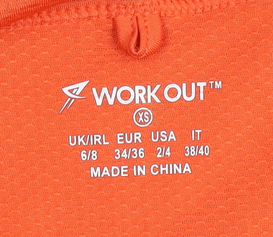 Work Out Women's Orange XS Pullover T-Shirt
