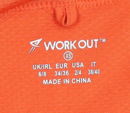 Work Out Women's Orange XS Pullover T-Shirt