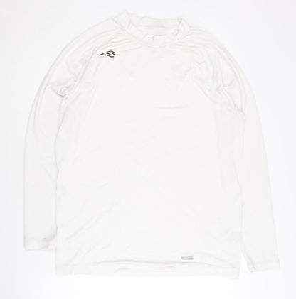 Umbro Men's White Long Sleeve Pullover XXL Top