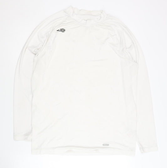 Umbro Men's White Long Sleeve Pullover XXL Top
