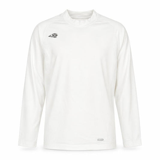 Front view of Umbro Men's White Long Sleeve Pullover XXL Top
