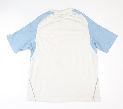 Umbro Men's White Blue Football T-Shirt Size M