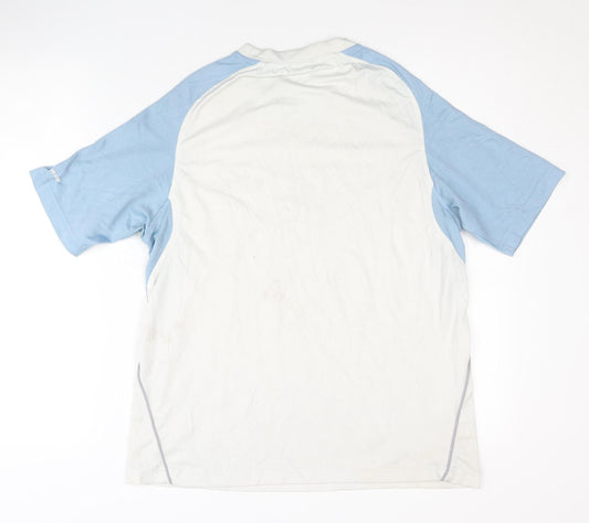 Umbro Men's White Blue Football T-Shirt Size M