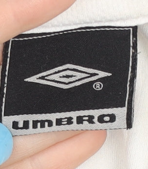 Umbro Men's White Blue Football T-Shirt Size M