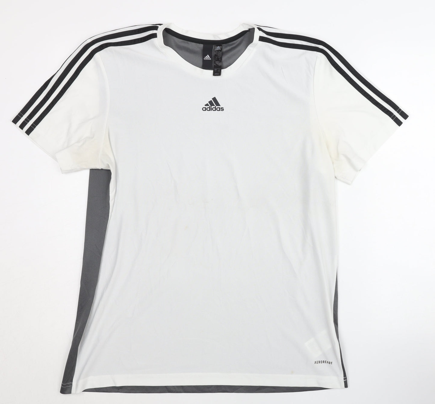 Adidas Men's White L Jersey T-Shirt - Gym & Training
