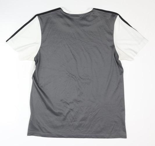 Adidas Men's White L Jersey T-Shirt - Gym & Training