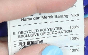 Nike Men's Blue T-Shirt, Size S, Running, Breathable