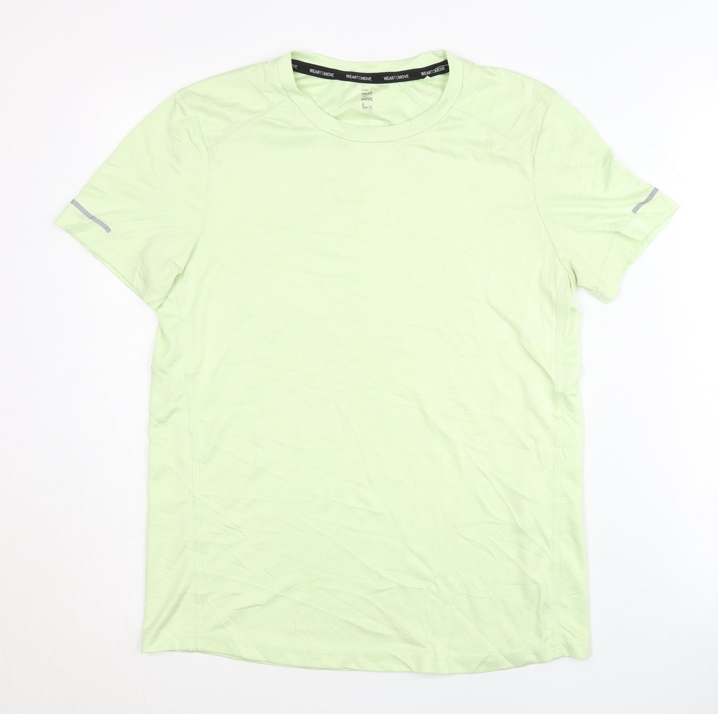 Wear to Move Men's Green T-Shirt, Size S, Reflective