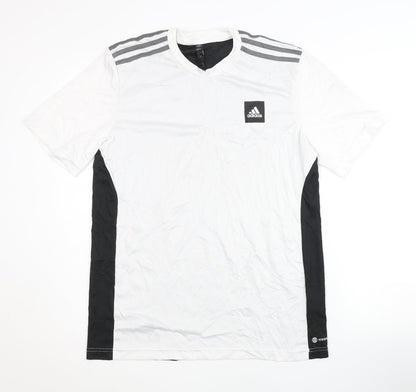 Adidas Men's White T-Shirt M for Gym & Training