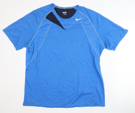 Nike Men's Blue Running T-Shirt XL Quick Dry