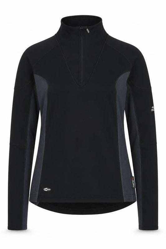Front view of Adidas Women's Black Running Sweatshirt, size 14