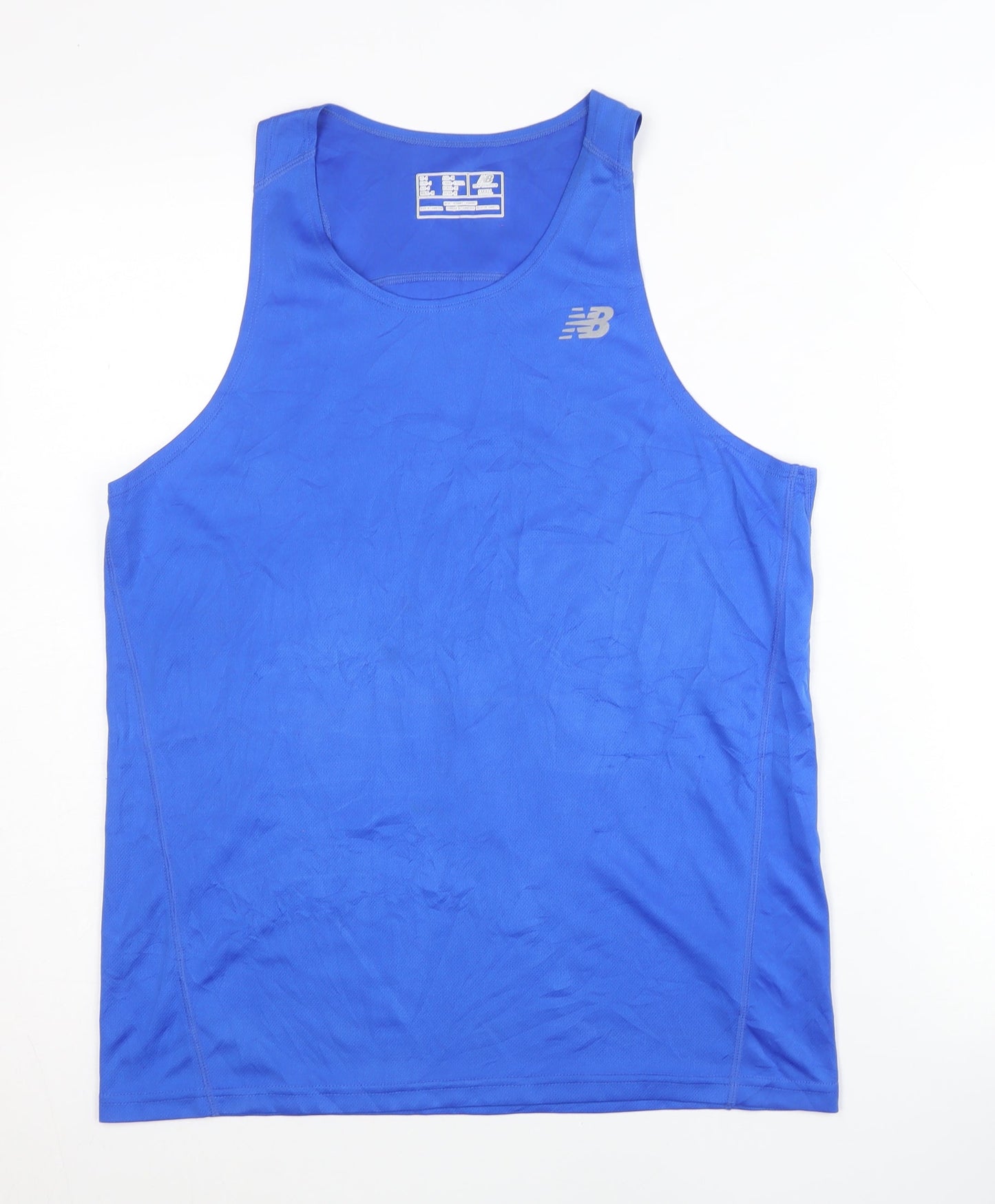 New Balance Men's Blue Tank Top S for Gym & Running