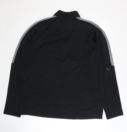 Mens UK Size M Nike Black 1/4 Zip Sweatshirt