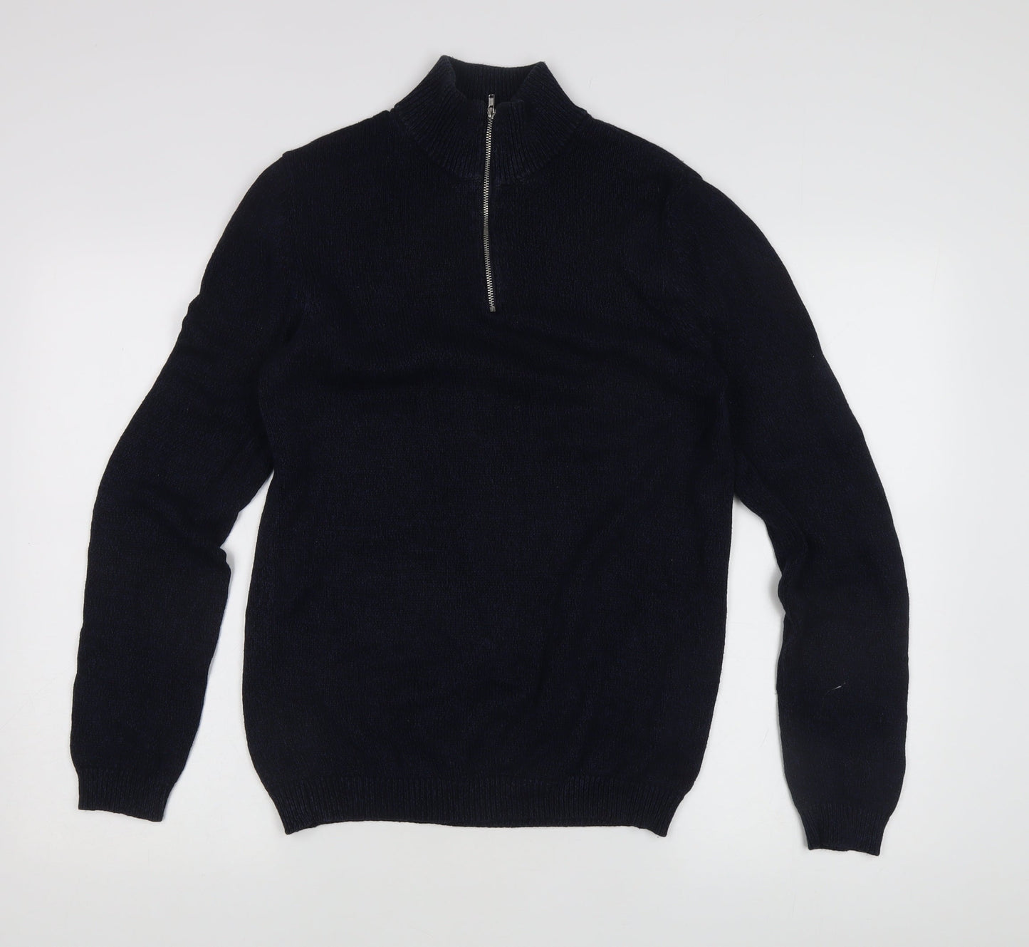 ASOS Design Black Wool Full Zip Men's Jumper XS