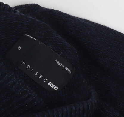 ASOS Design Black Wool Full Zip Men's Jumper XS