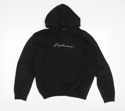 Womens UK Size S Boohoo Black Pullover Hoodie