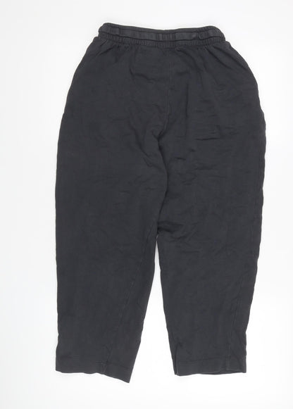 Womens UK Size S Zara Relaxed Fit Casual Black Trousers