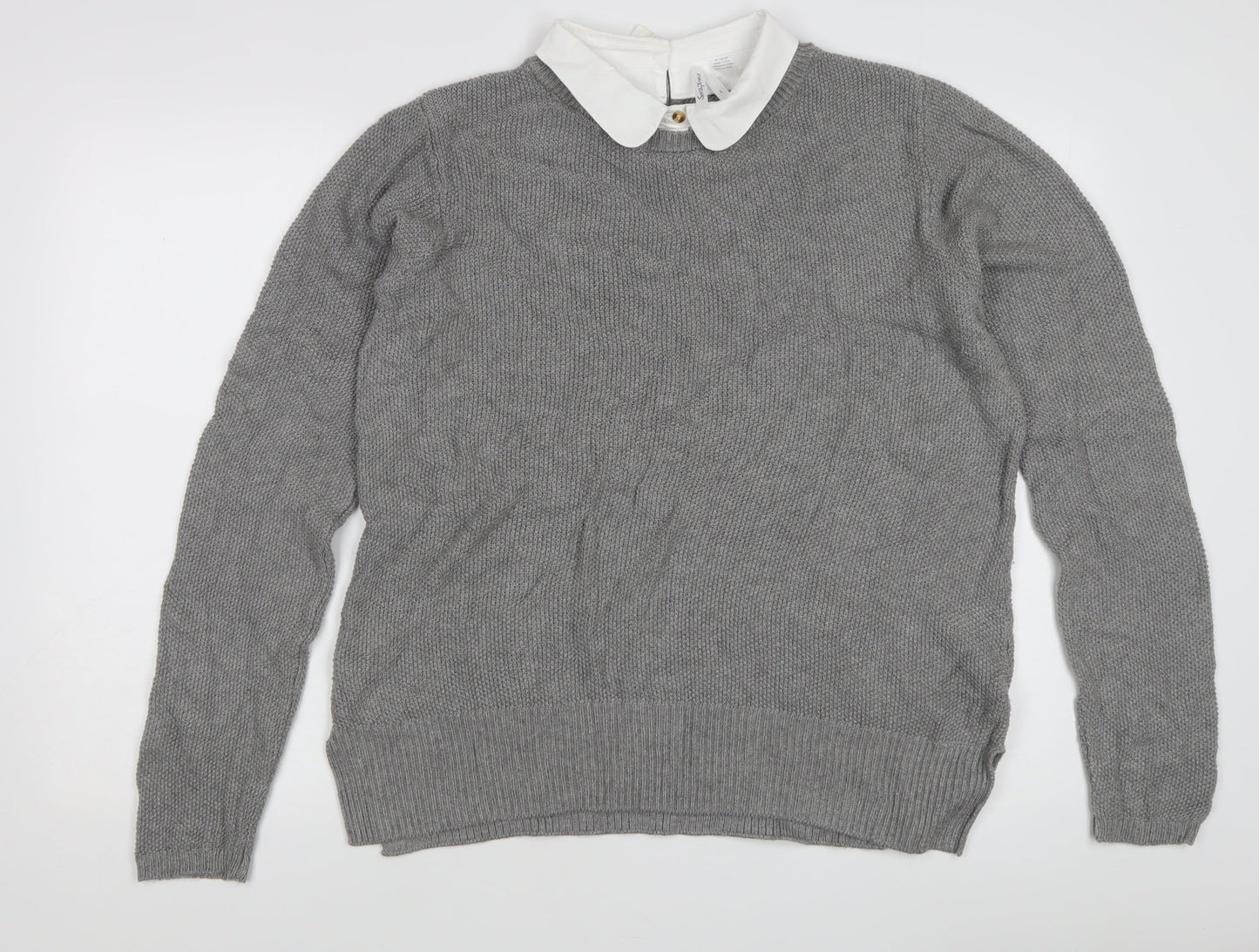 Womens UK Size 10 Seraphine Grey Pullover Jumper