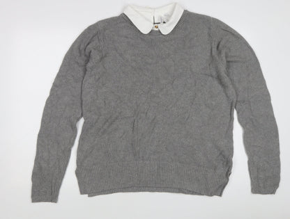 Womens UK Size 10 Seraphine Grey Pullover Jumper